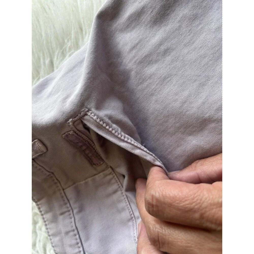 Anthropologie Chino 27 Relaxed Shorts Lilac Khaki Cotton Blend Summer - Picture 10 of 12